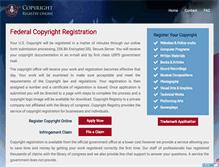 Tablet Screenshot of copyrightregistry-online-form.com